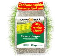 versando 10kg fino a 500m² di concime per prato primavera: contrasta muschio e erbacce per un prato sano e di un verde intenso concime primavera ad effetto immediato - qualità premium