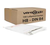 Versando LUPOWH100, buste imbottite, 290 x 370 mm , H8 (18) H/5, bianco, 100 pezzi