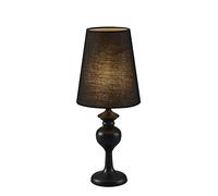 Versanora Colton metallo Lampada da tavolo in tessuto nero ombra, TH-L00007-UK