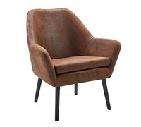 Versanora 'Divano' Poltrona In Tessuto Marrone Stile Mezzo Secolo VNF-00033AF-EU