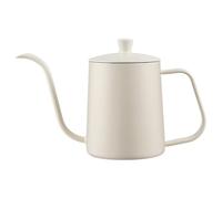 Versare il bollitore del caffè, bollitore a collo di coccole con coperchio, 350 ml/12 once di braccio lungo la brocca d'acqua in acciaio inossidabile per caffè, tè, espresso, latte, tè da campeggio