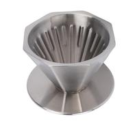 Versare sopra il gocciolatore del caffè, filtro riutilizzabile per a cono (Argento)