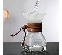 Versare Sopra la Macchina per caffè, Viaggiare Caffettiera Serve da caffè a Prena da da 400 Ml Filtro a Doppio Strato V Becco di Birra Al Manicotto in Legno per la Festa del Domestico