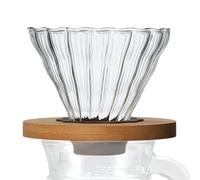 Versare Sul Caffè Dripper - Filtro Caffè Drip - Filtro Mocha-Coffee | CONI BOROSILICATICO ANCORA Con Filtri In Rete In Acciaio Inox Riutilizzabili | Produttore Di Fatto A Mano, Perfetto