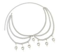 Versatile catena punk rock con design a spina regolabile per festival e abiti quotidiani collana unisex regolabile in vita, Misura unica, come descritto, come descritto