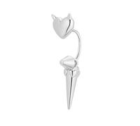 Versatile cuore diavolo ali orecchini a forma di cuore elegante decorazione a forma di cuore per gli amanti della moda