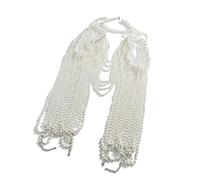 Versatile gioiello per il corpo con perle e nappe rimovibili per molteplici scenari di moda, per nuoto, eventi, nappe rimovibili