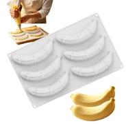 Versatile Molds for Baking | ss 6 Cavity Banana Shape Fruit Jelly Mould