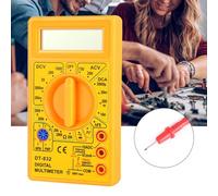 Versatile Multimetro Digitale Portatile con Progettazione Tascabile per Corrente di Tensione AC/CC e Test di Resistenza LCD e Allarme del Cicalino in Dimensioni Compatte (BLACK) (YELLOW)