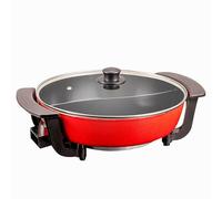 Versatile pentola per hot pot per cucinare a casa con sezioni separate per il brodo, ideale per sapori piccanti e delicati contemporaneamente