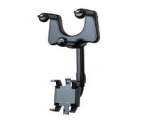 Versatile Phone Holder, Universal360 Adjustable Telescopic Rearview Mirror Mount, Features Multifunctionality And One Hand Operation For All