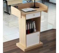 Versatile podio in rovere scuro con DerEle Leggio per l'insegnamento Presentats De & EventsFacile manutenzione e design
