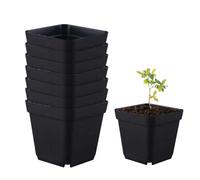 Versatile Purposes: Our pots for seedlings are square and black, which help your plants adapt to the soil better when you transplant them. They are widely used for growing fruits, vegetables, herbs, a