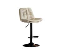 Versatile Sgabello da bar sollevabile girevole leggero di lusso, sgabello alto con schienale alto, sedia multifunzionale, tavolo da isola, sedia da pranzo moderna(bianco)