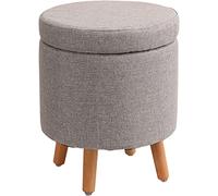 Versatile sgabello da trucco in legno con contenitore, rivestimento rimovibile poggiapiedi - elegante sedia da toeletta per casa, salone e fasciatoio, design funzionale per il massimo comfort
