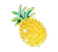 Versatile Spilla Ananas Decorata Con Pietre scintillanti Per Abbigliamento Borse Cappelli Accessori Leggero Delicato Della Pelle Carino Ananas Spilla