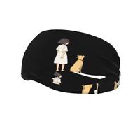 Versatile Sports Sweatband The story of people and dogs Printed - Stretchable and Moisture-Wicking Headband for Yoga Fitness
