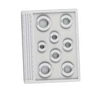 Versatile tagliere di dimensioni delle perline con segni di scala trasparente, accessorio alla moda decorazione per collana artigianato forniture collana disegni piatto