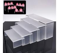 Versatile Vetrina Acrilica Supporto per Gioielli Porta Trasparente Set di 5 Pezz