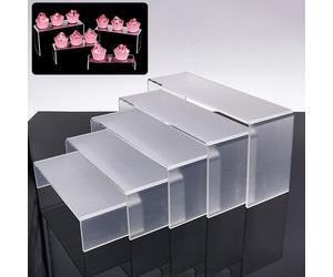 Versatile Vetrina Acrilica Supporto per Gioielli Porta Trasparente Set di 5 Pezz