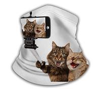 Versatili Bandana, Passamontagna Funny Cats Taking Sie with Smartphone Camera Hand Stick Antiscivolo Cerchietto per Capelli per Pesca Bambini attività