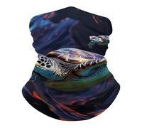 Versatili Bandana, Scaldacollo A Colorful Tropical Sea Turtle Antivento Sciarpa a Mezza Faccia per attività Yoga Ciclismo