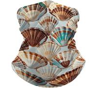 Versatili Bandana,Various Shell Patterns,Decorazione facciale Traspirante Sciarpa a Mezza Faccia per Donna Yoga Campeggio 26X30cm