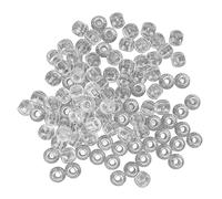 Versatili Perle Intrecciate per Capelli 12 Mm per Dreadlocks - 100 Pezzi di Plastica Trasparenti 100 Pezzi Capelli e Barba - Trecce, Coda di Cavallo e Altro Ancora (Trasparente)