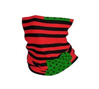 Versatili Sciarpa al Collo American Flag Red Black And Green Ghetta da Collo Stampato Sciarpa A Mezza Faccia per Uomo Bambini Escursionismo