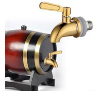 Versatore in acciaio inossidabile 304 per bevande, progettato per decanter per vino, succhi e contenitori per birra, con valvola a sfera resistente alle perdite (oro specchio (16 mm)