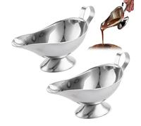 Versatore per sugo in acciaio inossidabile da 200 ml, 2 pezzi, con beccuccio e manico, ideale per il ristorante dell'hotel domestico