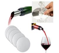Versatore per vino in acrilico, aeratore per vino rosso, decantatore, tappo con beccuccio, dispenser per bottiglie di liquori (pellicola di drenaggio, 10 pezzi)