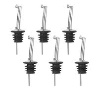 Versatori in Acciaio Inox,6pcs Versatori per Bottiglie Versatori Beccuccio Metal pour Salvagoccia Vino Tappi vino,per liquore, Vino, Olio, Cocktail, Succo