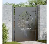 Versear Cancello Giardino Esterno, Cancello Pedonale da Esterno, Cancello in Ferro, Cancelletto Pedonale, con Blocco Nero 105 x 150 cm