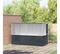 Versear Voliera per Pappagalli, Gabbia Uccelli, Gabbia Pappagalli Grande, Pollaio per Galline da Esterno, Voliera per Uccelli, Voliera Grande in Acciaio Anthracite 215x78x200 cm