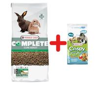 VERSELE-LAGA Cuni Adult Complete 8kg Alimento per conigli + VERSELE LAGA Snack Popcorn 650g - miscela complementare con popcorn per roditori