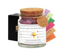 Versetti della Bibbia in un barattolo,Vaso della Bibbia,Speranza Jar | Versetti della Bibbia codificati colorati in un barattolo Studio biblico religioso Chiesa Cartoline di preghiera delle Scritture