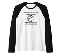 Versetto biblico Cristiano Volley Maglia con Maniche Raglan