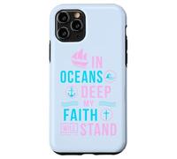 Versetto biblico regalo cristiano In oceans deep my soul will stand Custodia per iPhone 11 Pro