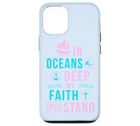 Versetto biblico regalo cristiano In oceans deep my soul will stand Custodia per iPhone 12/12 Pro