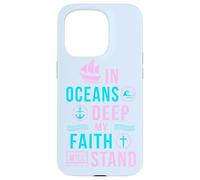 Versetto biblico regalo cristiano In oceans deep my soul will stand Custodia per iPhone 15 Pro