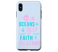 Versetto biblico regalo cristiano In oceans deep my soul will stand Custodia per iPhone XS Max