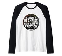 Versetto Cristiano se Qualcuno è in Cristo è Una Nuova creazione Maglia con Maniche Raglan