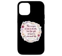 Versetto della Bibbia Cristiana Citazione The Wages Of Sin Is Death Womens Custodia per iPhone 12/12 Pro