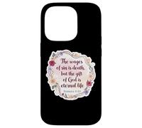 Versetto della Bibbia Cristiana Citazione The Wages Of Sin Is Death Womens Custodia per iPhone 14 Pro