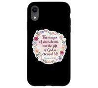 Versetto della Bibbia Cristiana Citazione The Wages Of Sin Is Death Womens Custodia per iPhone XR