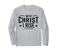 Versetto della Bibbia Cristiana con Cristo I Risorto Filippesi 4:13 Maglia a Manica