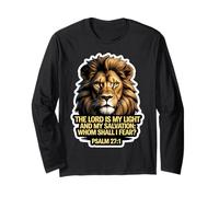Versetto della Bibbia Cristiana Il Signore è la mia Luce e la mia salvezza Maglia a Manica