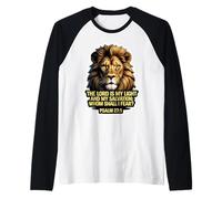 Versetto della Bibbia Cristiana Il Signore è la mia Luce e la mia salvezza Maglia con Maniche Raglan