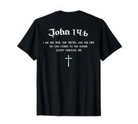 Versetto della Bibbia Cristiana Via Verità Vita Giovanni 14:6 Retro Design Maglietta